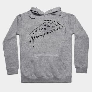 Cheese Pepperoni Mushroom Pizza Drawing Hoodie